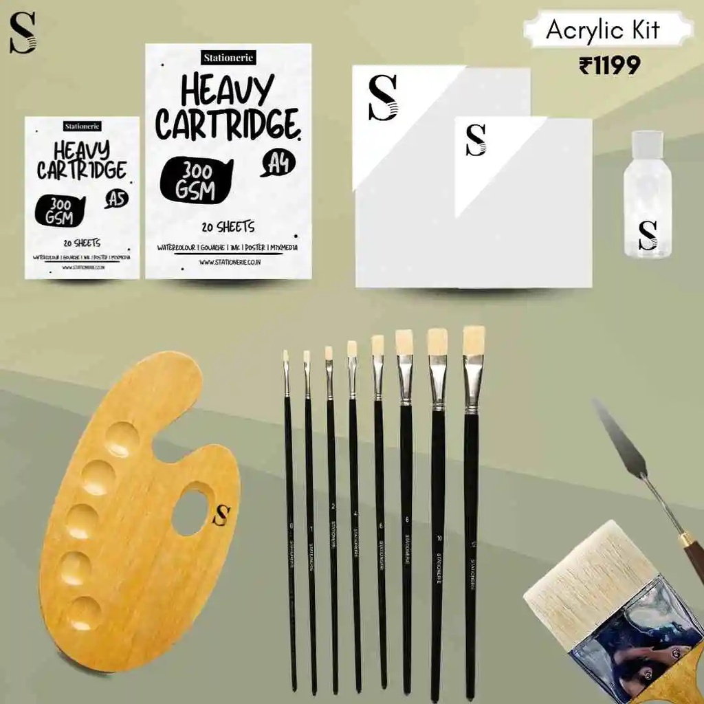 Kit de pintura acrílica para artistas marca Stationerie
