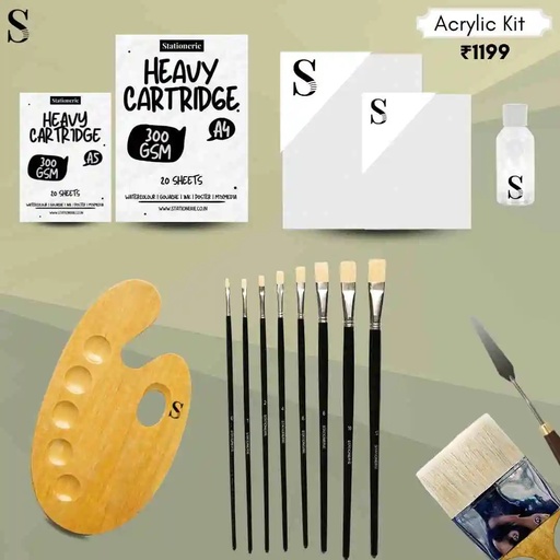 Kit de pintura acrílica para artistas marca Stationerie